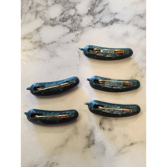 Vintage Heinz 57 Green Pickle Lapel Pins Set of 5 - Picture 2 of 5